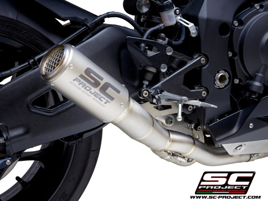 Demi-ligne SC-Project CR-T décatalysée Yamaha YZF-R1 / M 2020-24 (titane/carbone, grille pare-flamme)