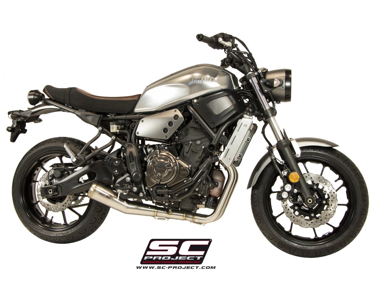 Ligne complète SC-Project Conico 70s 2-1 Yamaha MT-07 2013-16 (inox noir mat) homologuée