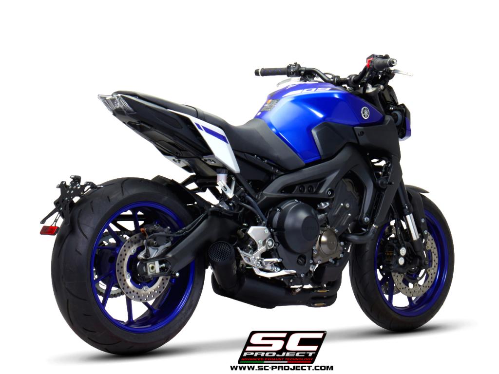 Ligne complète SC-Project Conico 70s 3-1 Yamaha MT-09 2017-20 (inox noir mat) homologuée