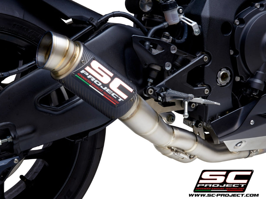 Demi-ligne SC-Project GP70-R décatalysée Yamaha YZF-R1 / M 2020-24 (titane/carbone)