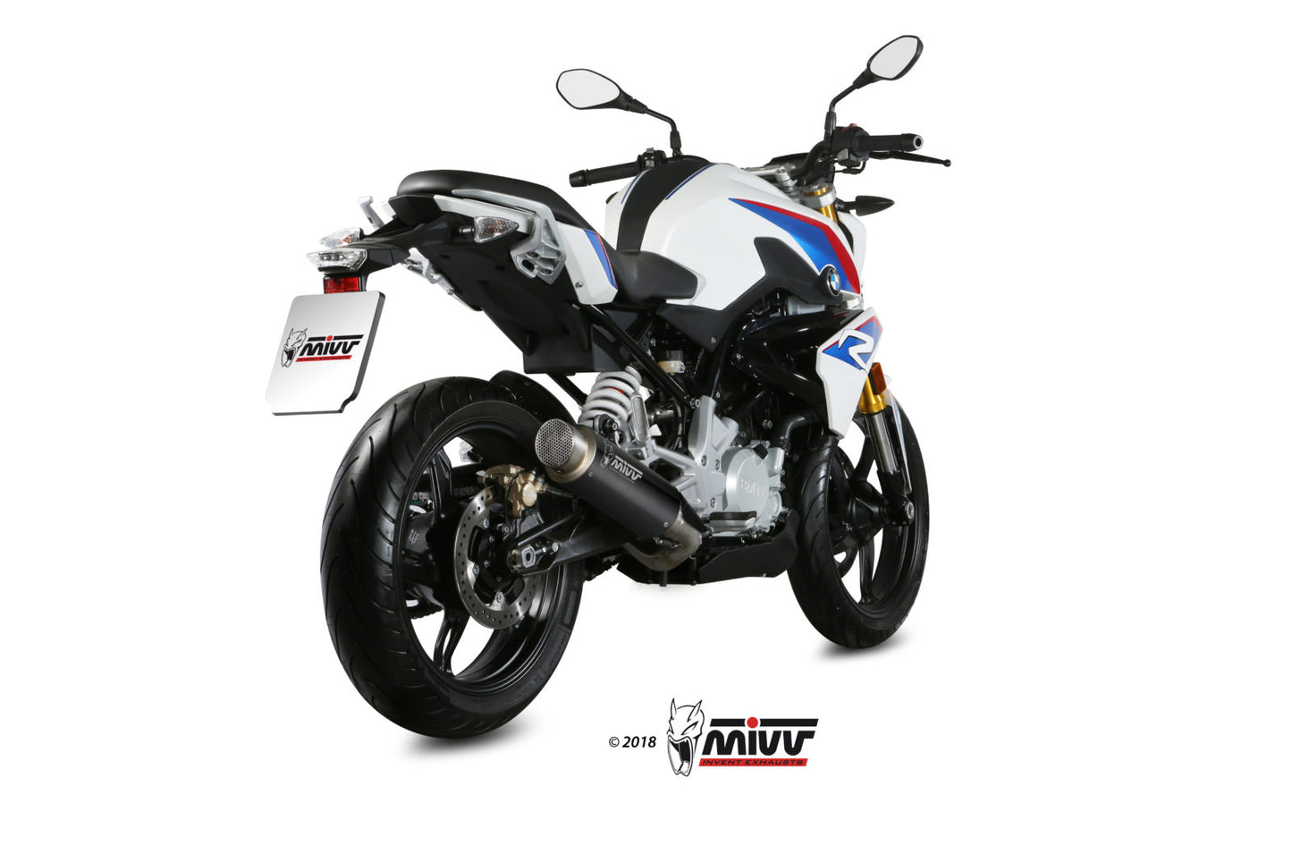 Ligne complète MIVV GP Pro BMW G 310 R 2018-24 (inox noir mat) homologuée