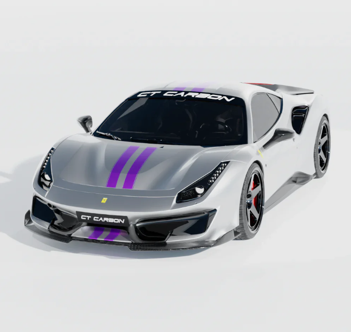 Ferrari 488 Pista - Bas de caisse carbone - CT DESIGN