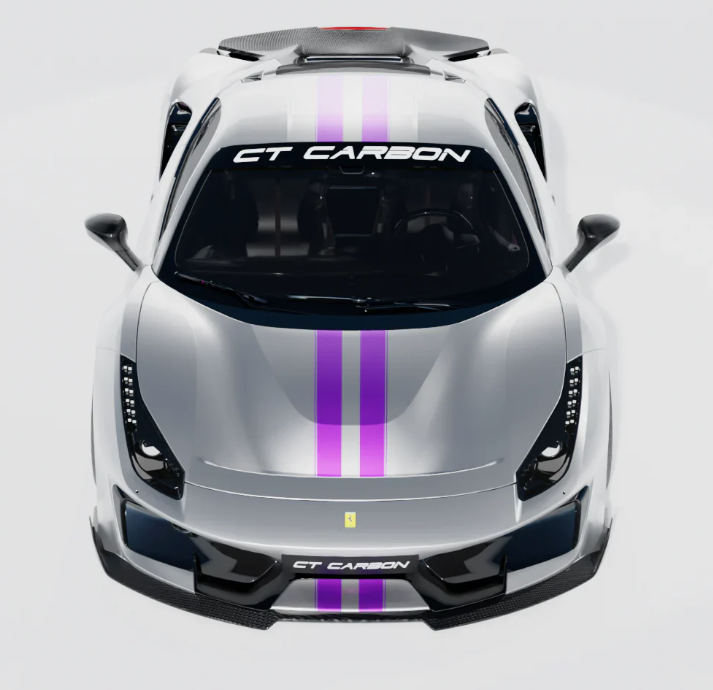 Ferrari 488 Pista - Lame avant carbone - CT DESIGN
