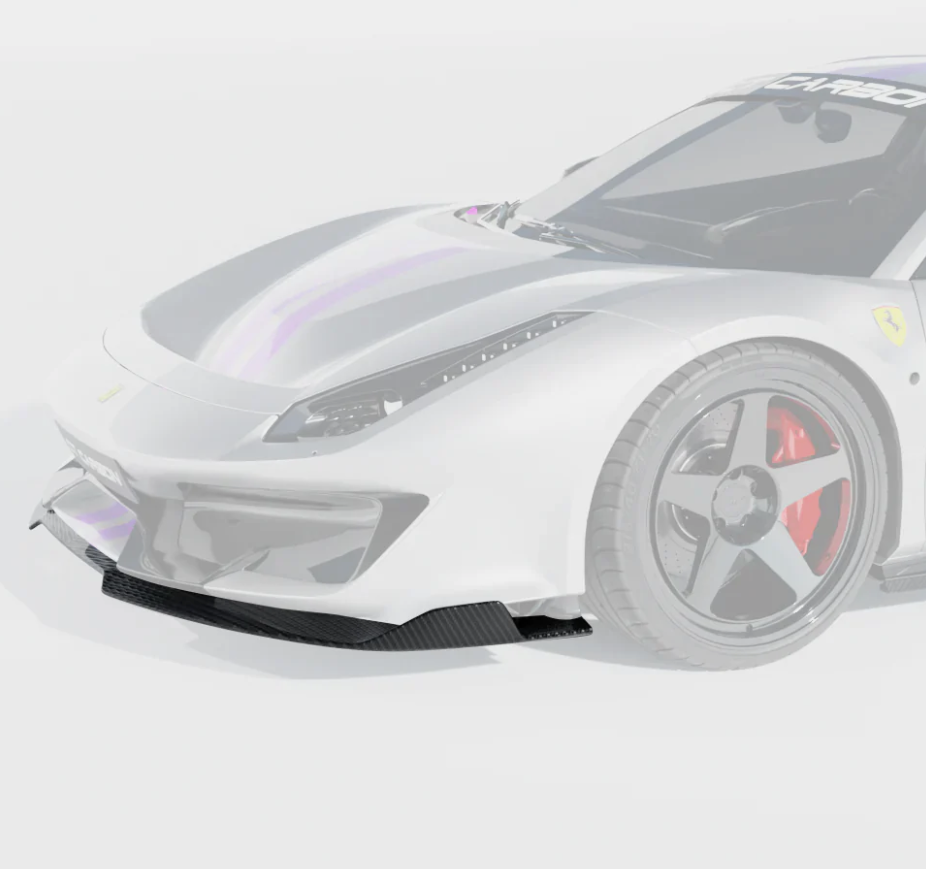 Ferrari 488 Pista - Lame avant carbone - CT DESIGN