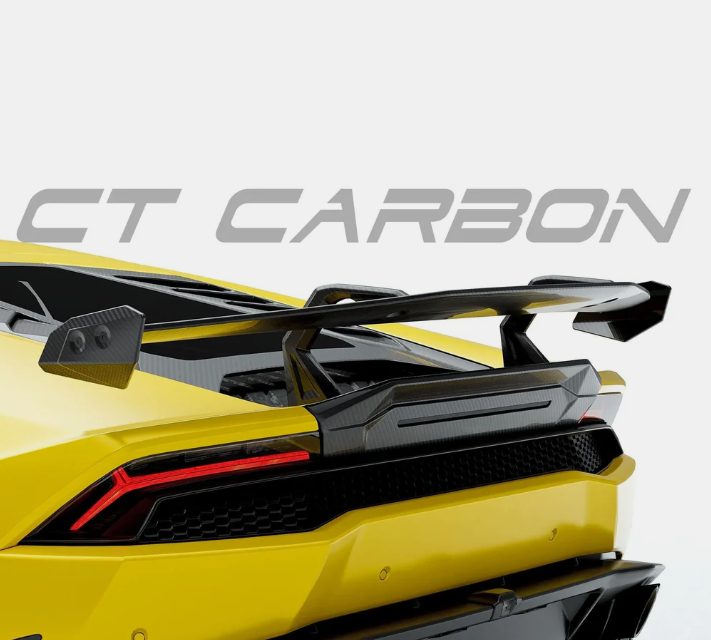 Lamborghini Huracan LP 580 / LP610 / EVO - Aileron fibre carbone, CT DESIGN
