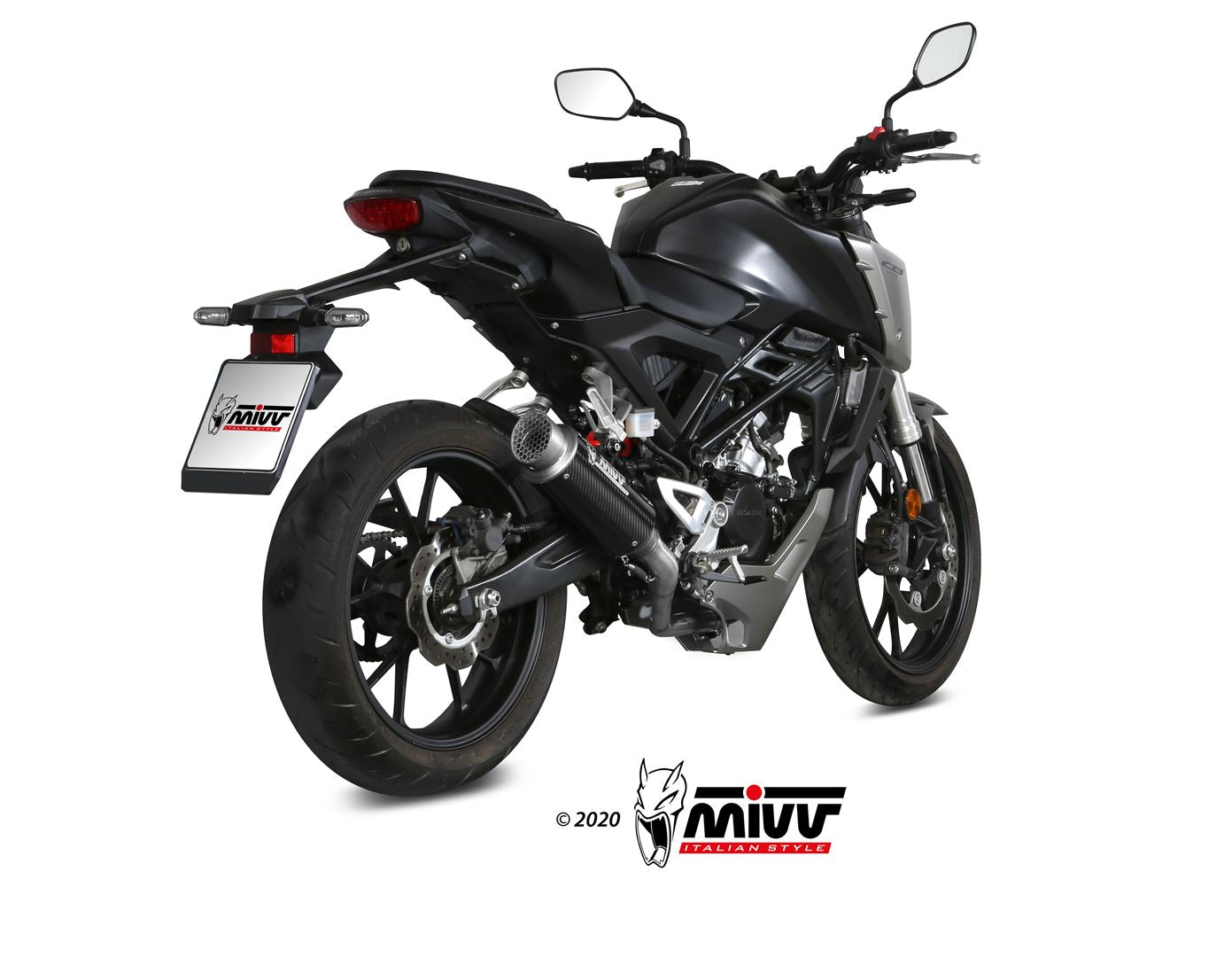Ligne complète MIVV GP Pro Honda CB 125 R 2018-20 (inox/carbone) homologuée