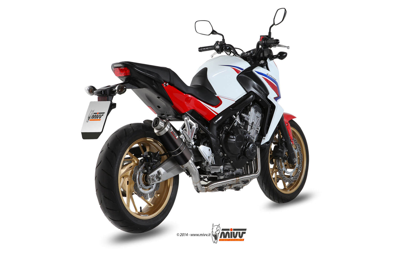 Ligne complète MIVV GP 4-1 Honda CB 650 F 2014-18 (inox noir mat) homologuée