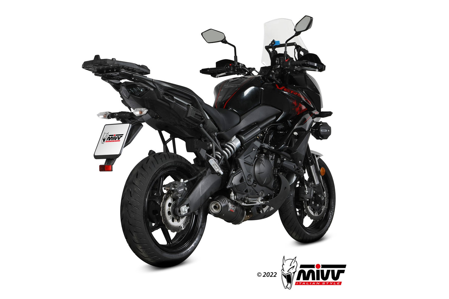 Ligne complète MIVV Oval 2-1 Kawasaki Versys 650 2021-23 (inox/carbone)