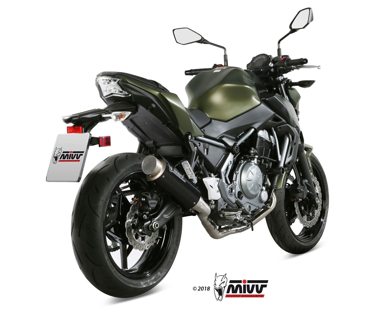 Ligne complète MIVV GP Pro 2-1 Kawasaki Z650 2017-23 (inox noir mat) homologuée