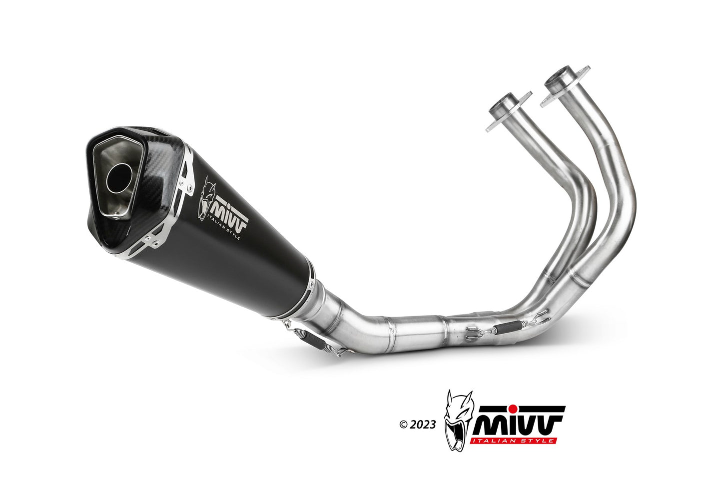 Ligne complète MIVV Delta Race 2-1 Kawasaki Z650 2017-23 (inox noir mat) homologuée
