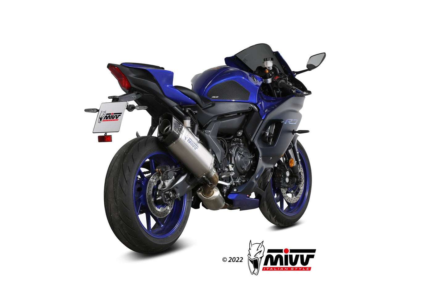 Ligne complète MIVV SR-1 2-1 Yamaha R7 2022-24 (inox/titane)