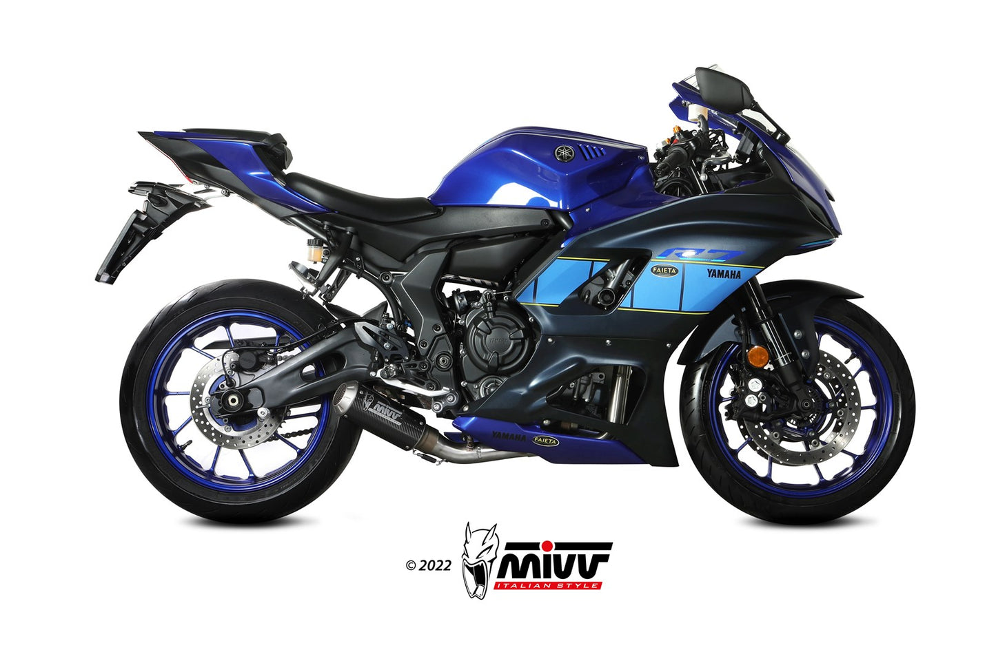 Ligne complète MIVV MK3 2-1 Yamaha R7 2022-24 (inox/carbone)