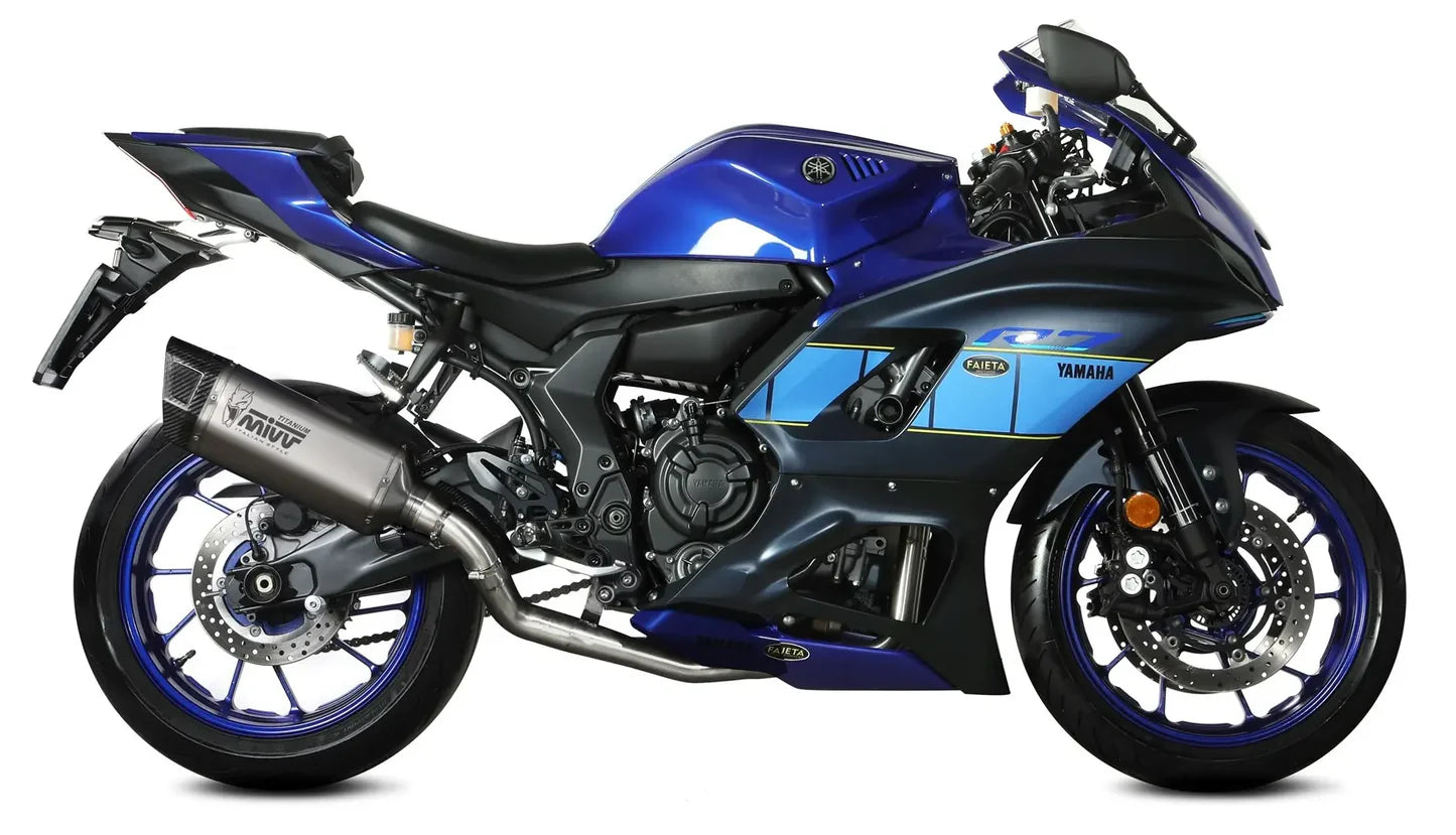 Ligne complète MIVV SR-1 Racing 2-1 Yamaha R7 2022-24 (inox/titane)