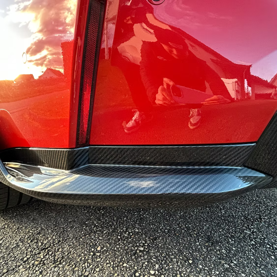 Coins pare-chocs arrière carbone CT, BMW M3/M4 G8X - Style MP