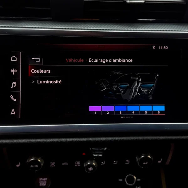 Écran de contrôle d’éclairage d’ambiance LED multicolore pour habitacle de voiture