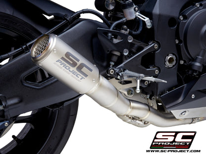 Demi-ligne SC-Project CR-T décatalysée Yamaha YZF-R1 / M 2017-19 (titane, grille pare-flamme)