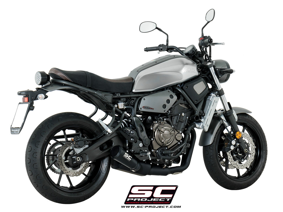 Ligne complète SC-Project Conico 70s 2-1 Yamaha MT-07 2017-20 (inox noir mat) homologuée
