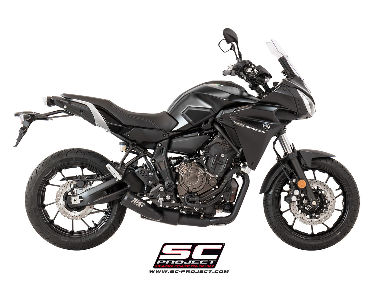 Ligne complète SC-Project Conico 70s 2-1 Yamaha Tracer 700 2016-20 Euro4 (inox noir mat) homologuée