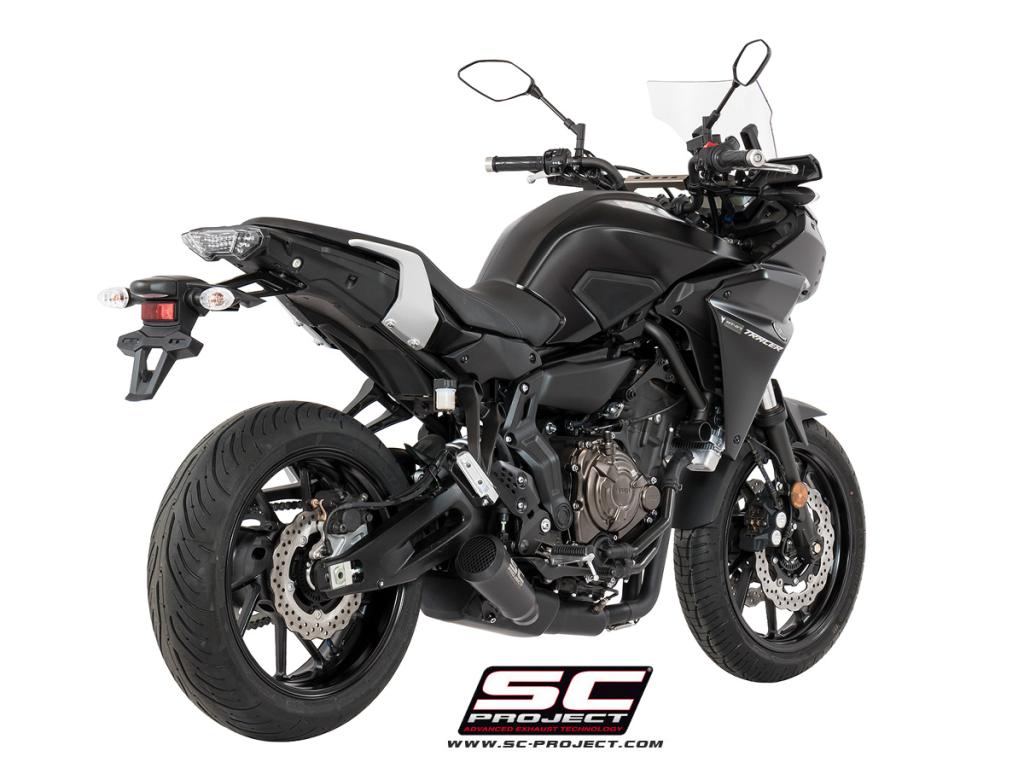 Ligne complète SC-Project Conico 70s 2-1 Yamaha Tracer 700 2016-20 Euro4 (inox noir mat) homologuée