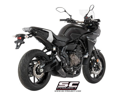 Ligne complète SC-Project Conico 70s 2-1 Yamaha Tracer 700 2016-20 Euro4 (inox noir mat) homologuée