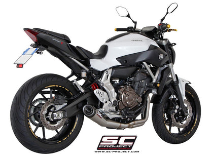 Ligne complète SC-Project Conic 2-1 Yamaha MT-07 2013-16 (inox) homologuée
