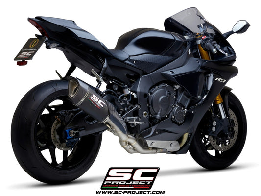 Demi-ligne SC-Project SC1-R décatalysée Yamaha YZF-R1 / M 2017-19 (titane/carbone, 250mm)