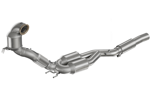 DOWNPIPE AVEC CATALYSEUR SPORT HJS 200 CELLULES & TUNING FAP, GOLF 8R