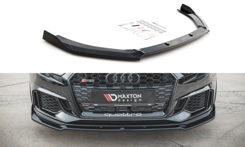 LAME DE PARE-CHOC AVANT MAXTON DESIGN V3 - AUDI RS3 2017+ SPORTBACK