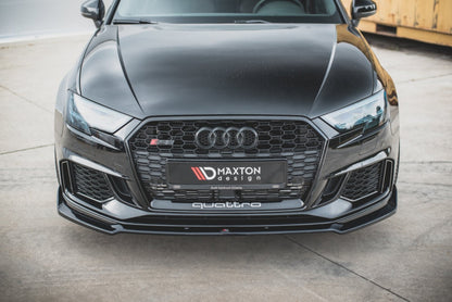 LAME DE PARE-CHOC AVANT MAXTON DESIGN V3 - AUDI RS3 2017+ SPORTBACK