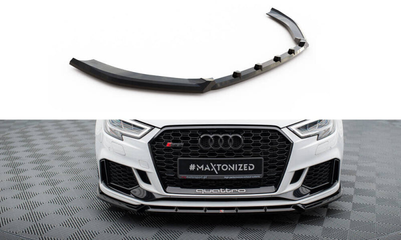 LAME DE PARE-CHOC AVANT MAXTON DESIGN V3 - AUDI RS3 2017+ LIMOUSINE