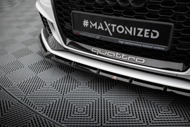 LAME DE PARE-CHOC AVANT MAXTON DESIGN V3 - AUDI RS3 2017+ LIMOUSINE