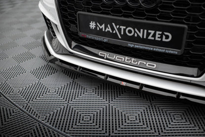LAME DE PARE-CHOC AVANT MAXTON DESIGN V3 - AUDI RS3 2017+ LIMOUSINE