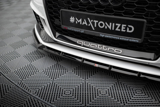LAME DE PARE-CHOC AVANT MAXTON DESIGN V3 - AUDI RS3 2017+ LIMOUSINE