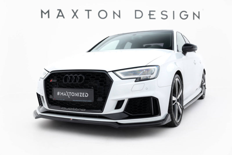 LAME DE PARE-CHOC AVANT MAXTON DESIGN V4 - AUDI RS3 2017+ LIMOUSINE