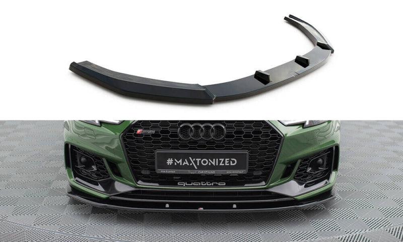 LAME DE PARE-CHOC AVANT MAXTON DESIGN V1, AUDI RS4 B9 2017-2019