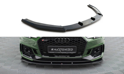 LAME DE PARE-CHOC AVANT MAXTON DESIGN V1, AUDI RS4 B9 2017-2019