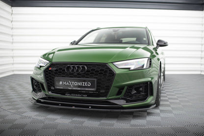LAME DE PARE-CHOC AVANT MAXTON DESIGN V1, AUDI RS4 B9 2017-2019