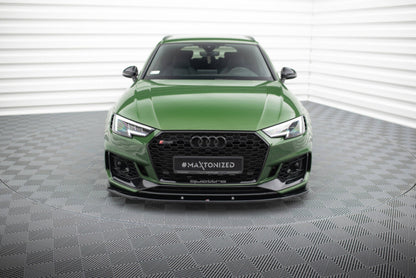 LAME DE PARE-CHOC AVANT MAXTON DESIGN V1, AUDI RS4 B9 2017-2019
