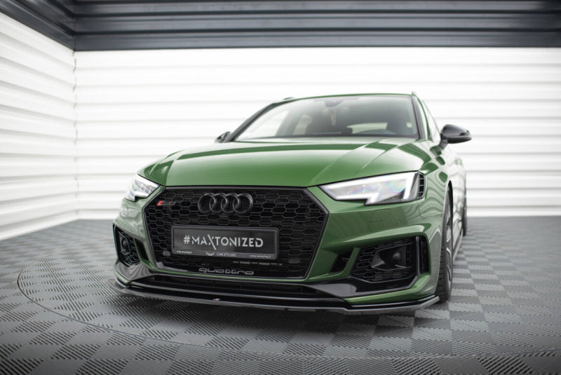 LAME DE PARE-CHOC AVANT MAXTON DESIGN V2, AUDI RS4 B9 2017-2019