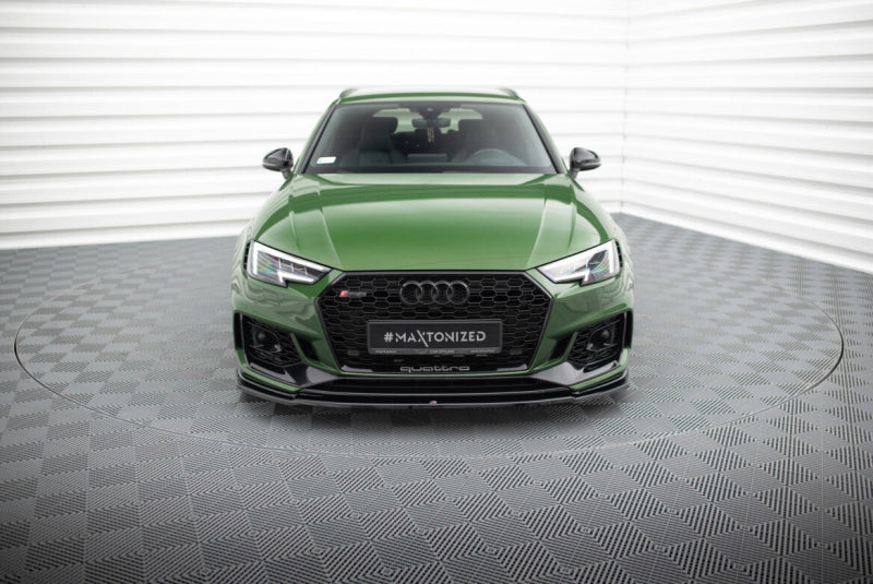 LAME DE PARE-CHOC AVANT MAXTON DESIGN V2, AUDI RS4 B9 2017-2019