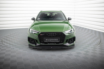LAME DE PARE-CHOC AVANT MAXTON DESIGN V2, AUDI RS4 B9 2017-2019