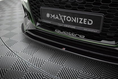 LAME DE PARE-CHOC AVANT MAXTON DESIGN V2, AUDI RS4 B9 2017-2019