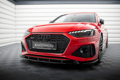 LAME DE PARE-CHOC AVANT MAXTON DESIGN V2, AUDI RS4 B9 2019+