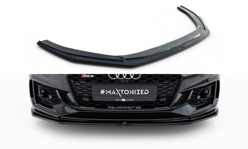 LAME DE PARE-CHOC AVANT MAXTON DESIGN V2, AUDI RS5 2017-2019