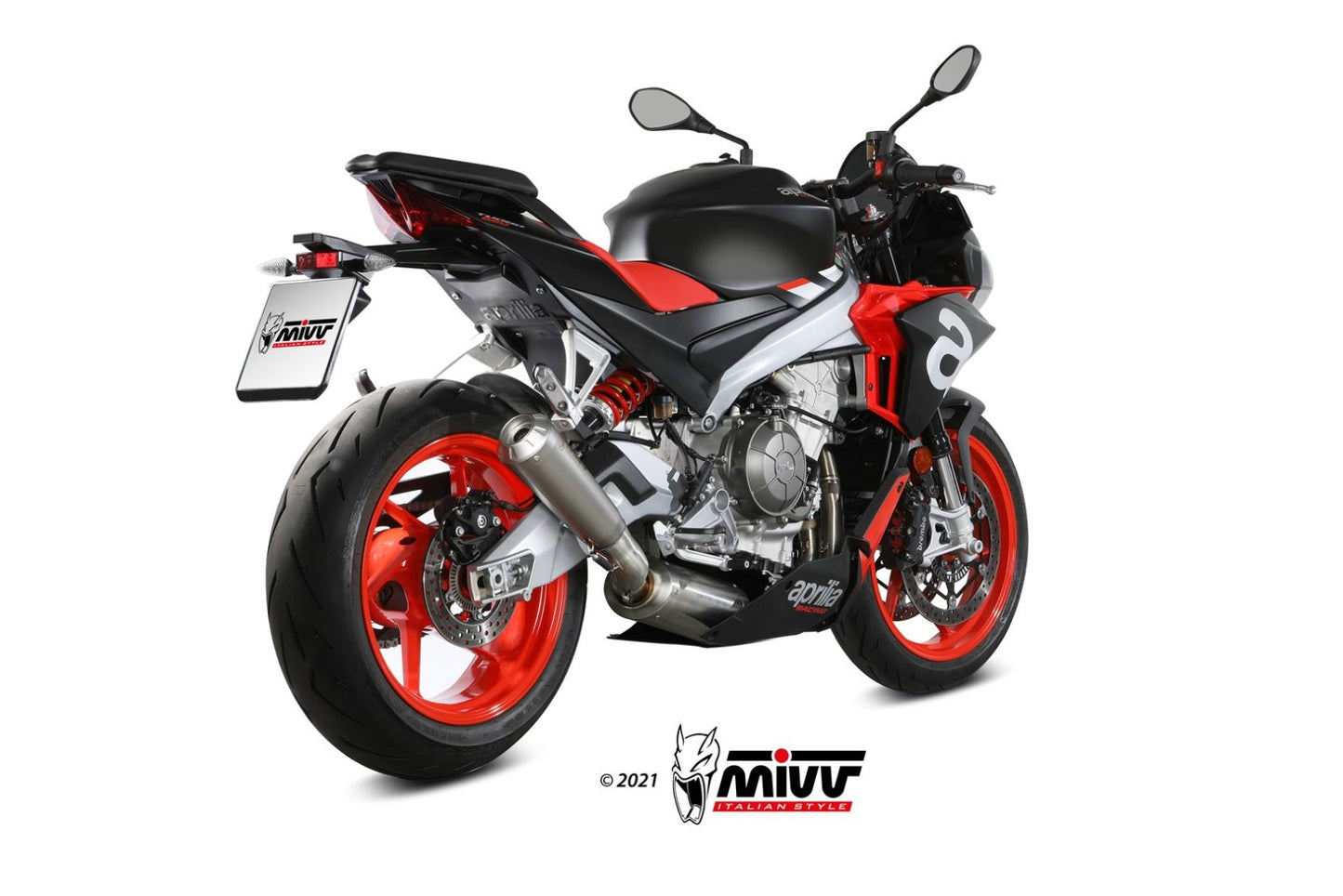 Ligne complète MIVV X-M1 2-1 Aprilia Tuono 660 2021-24 (inox/titane) homologuée