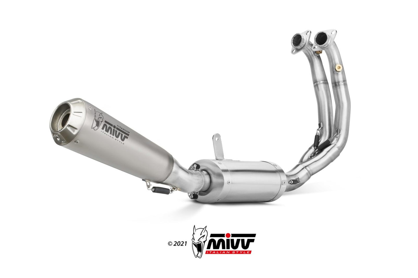 Ligne complète MIVV X-M1 2-1 Aprilia RS 660 2020-24 (inox/titane) homologuée