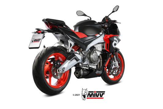Ligne complète MIVV Delta Race 2-1 Aprilia Tuono 660 2021-24 (inox noir mat) homologuée