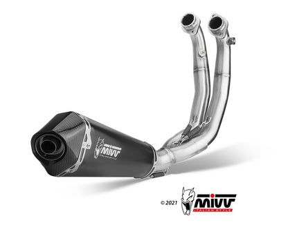 Ligne complète MIVV Delta Race 2-1 Aprilia RS 660 2020-24 (inox noir mat) homologuée