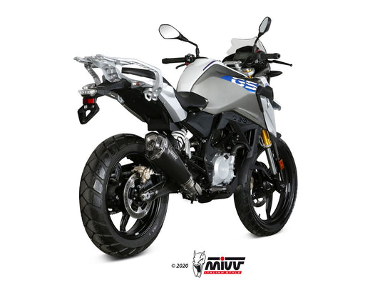 Ligne complète MIVV Delta Race BMW G 310 GS 2017-24 (inox noir mat) homologuée