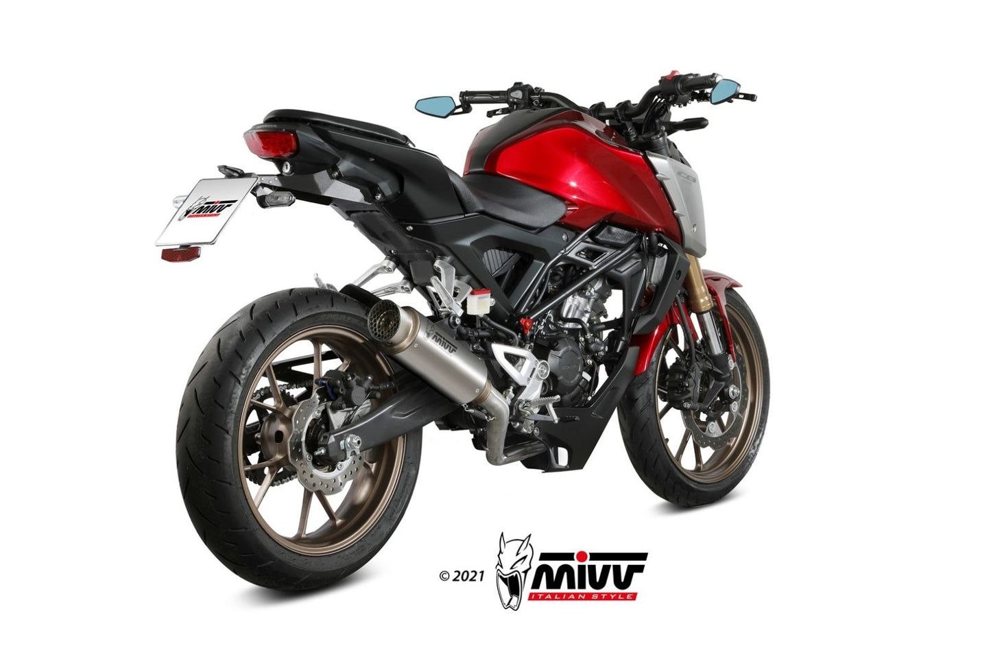 Ligne complète MIVV GP Pro Honda CB 125 R 2021-24 (inox/titane) homologuée